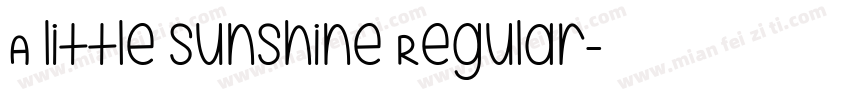 A little sunshine Regular字体转换